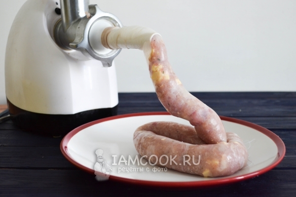 Наполнить кишки фаршем