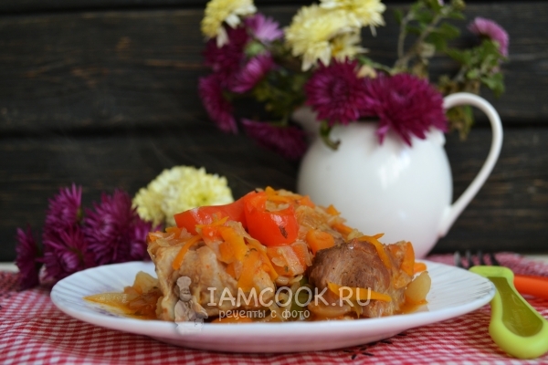 Овощное рагу с мясом в мультиварке