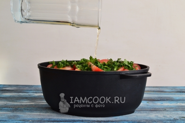 Добавить зелень и пиво