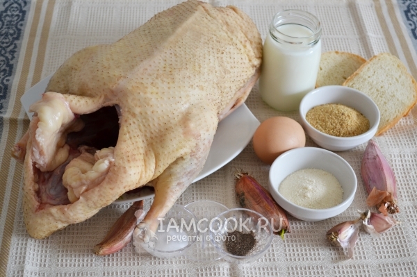 Ингредиенты для котлет из утки