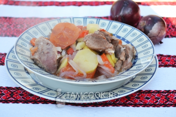 Фото хашламы из баранины на костре