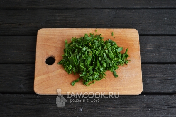 Порезать щавель