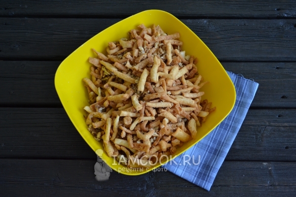 Соединить заготовки с орехами