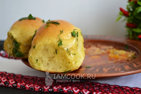 Пампушки с чесноком к борщу