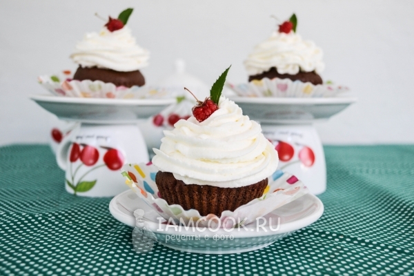 Шоколадные кексы в силиконовых формочках