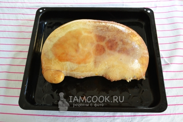 Достать желудок из духовки