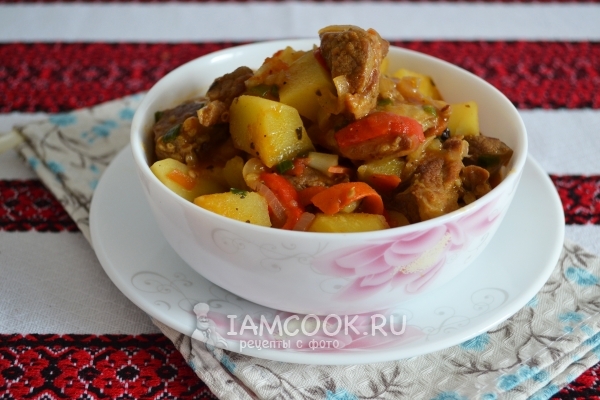 Рецепт картошки с мясом в казане
