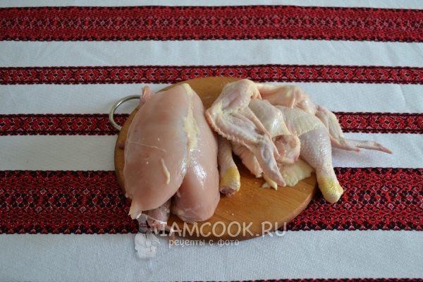 Снять с курицы кожу