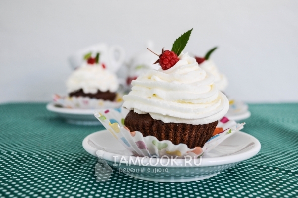 Фото шоколадных кексов в силиконовых формочках