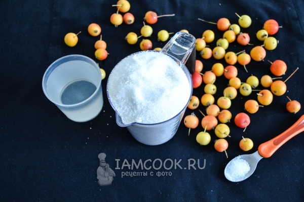 Ингредиенты для варенья из ранеток на зиму