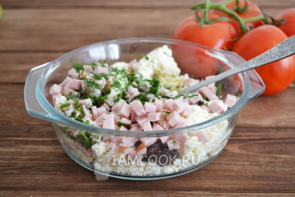 Положить зелень