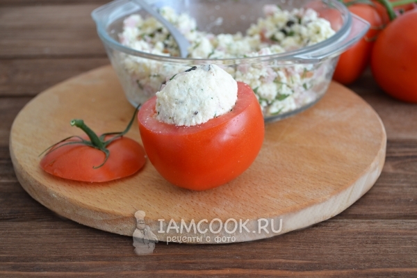 Наполнить помидор начинкой