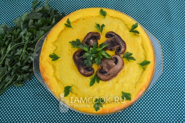 Готовая картофельная запеканка с фаршем без сыра в духовке