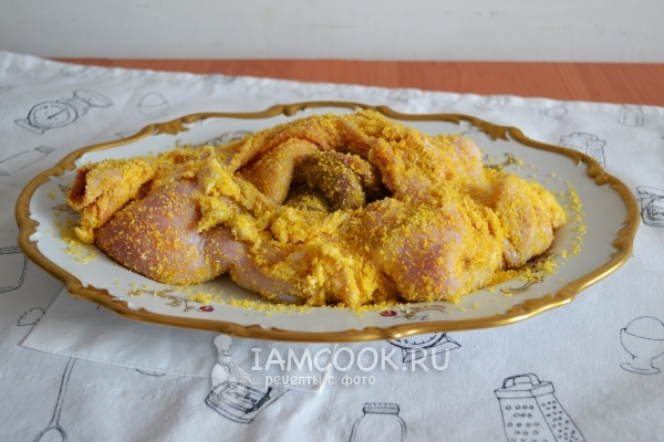 Потереть желудок кукурузной крупой