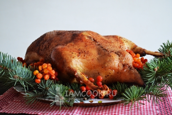 Фото гуся в рукаве в духовке