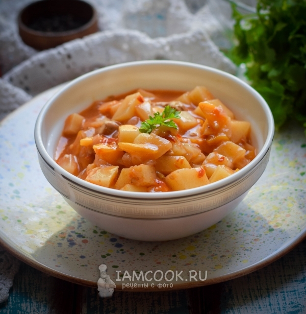 Рецепт тушеной картошки как в детском саду