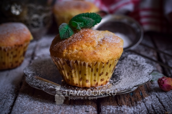 Фото творожных кексов в силиконовых формочках