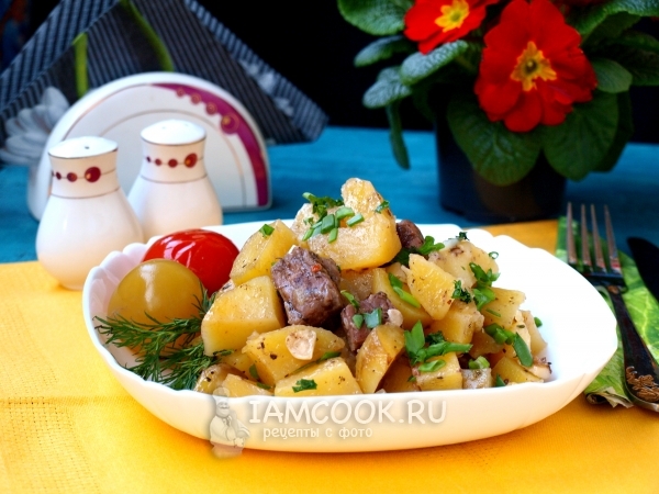Рецепт картошки с мясом в фольге в духовке