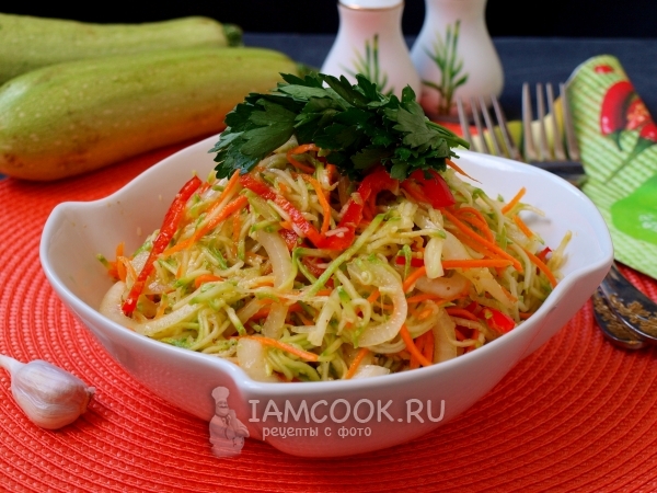 Фото маринованных кабачков по-корейски быстрого приготовления