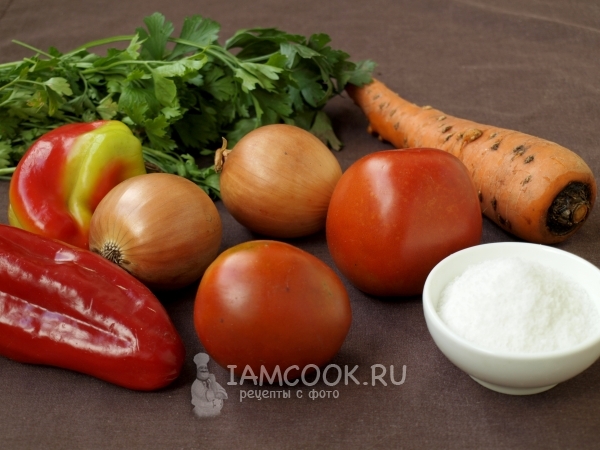 Ингредиенты для заправки для супа на зиму без варки