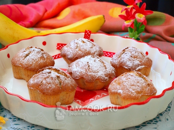 Фото банановых кексов в силиконовых формах