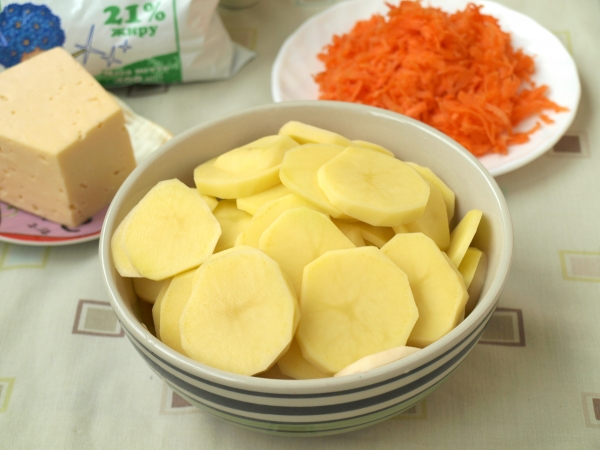 Порезать картофель