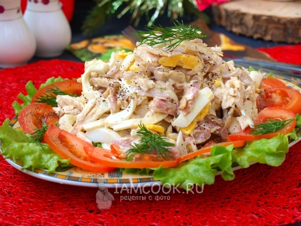 Рецепт салата «Мужская мечта» из ветчины