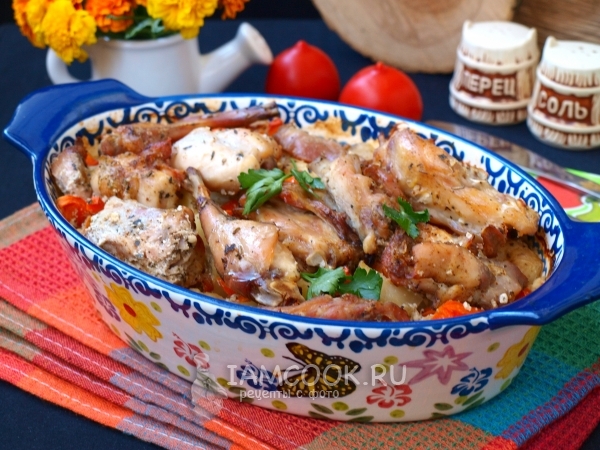 Рецепт кролика с картошкой в духовке