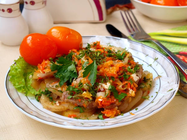 Фото мяса по-французски в фольге в духовке