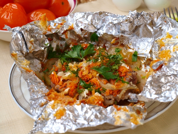 Мясо по-французски в фольге в духовке