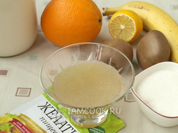 Замочить желатин в воде