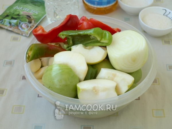 Овощи помыть и порезать
