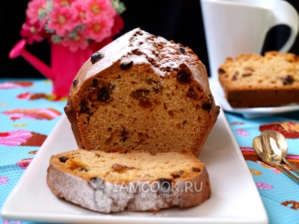 Кекс на кефире с изюмом