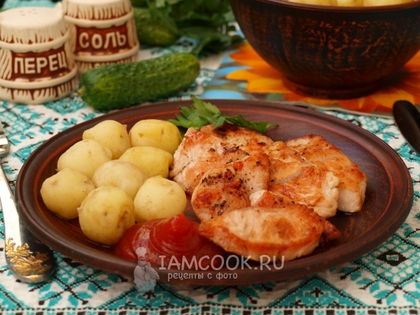 Фото жареной индейки на сковороде кусочками