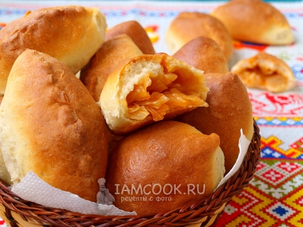 Рецепт постных пирожков с капустой