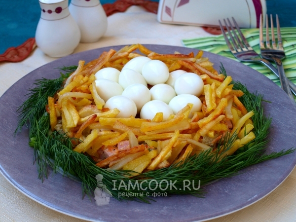 Фото салата «Гнездо перепёлки»