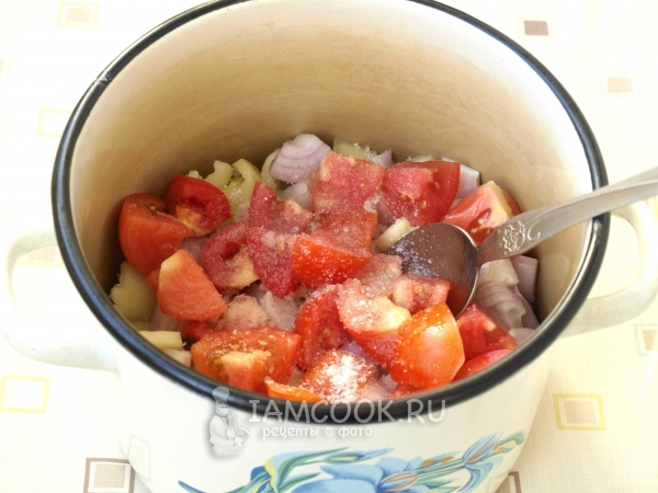 Добавить соль, сахар, уксус и масло