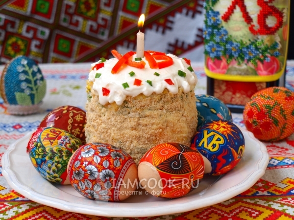 Фото салата «Пасхальный кулич»
