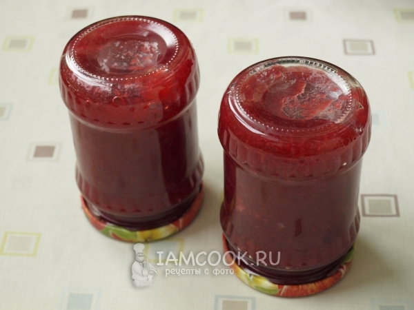 Готовый джем из яблок и кизила