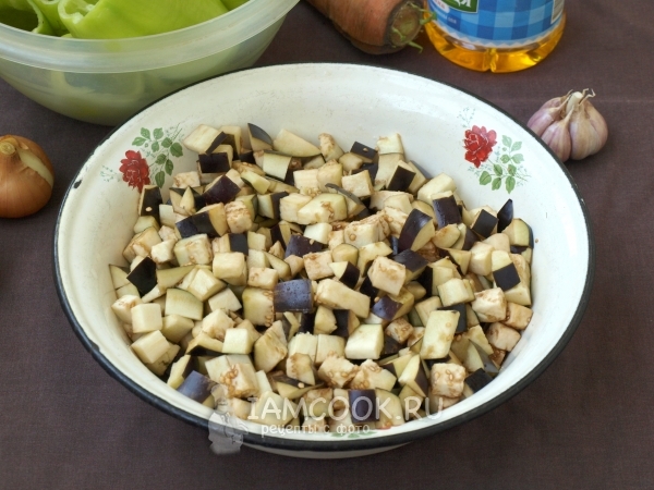 Порезать баклажаны