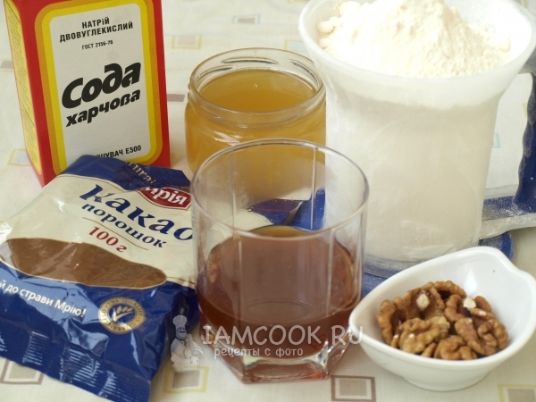 Ингредиенты для монастырской постной коврижки