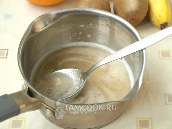 Нагреть желатин