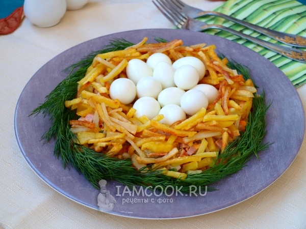 Салат «Гнездо перепёлки»