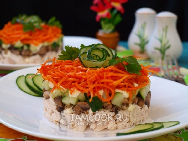 Салат «Восторг» с корейской морковью