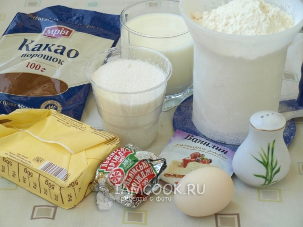 Ингредиенты для пасхального шоколадного кулича