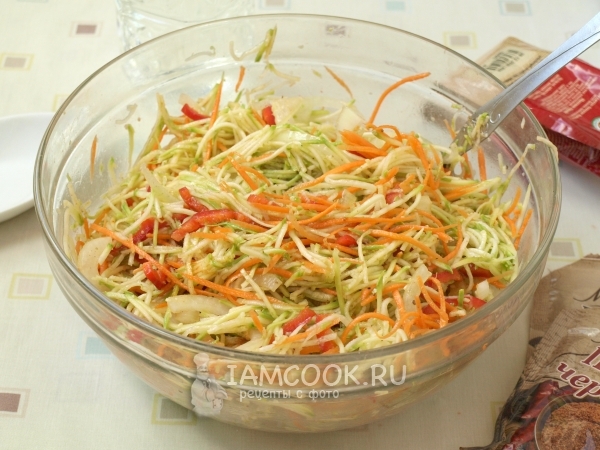 Готовые маринованные кабачки по-корейски быстрого приготовления