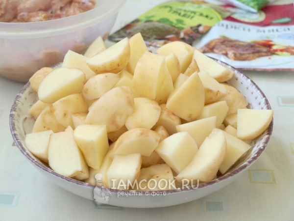 Порезать картофель