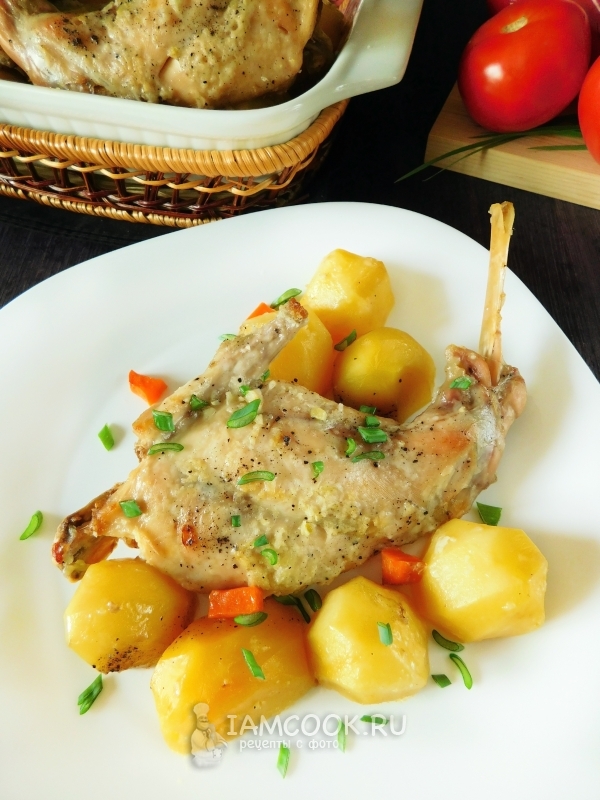 Фото кролика, запечённого в фольге в духовке