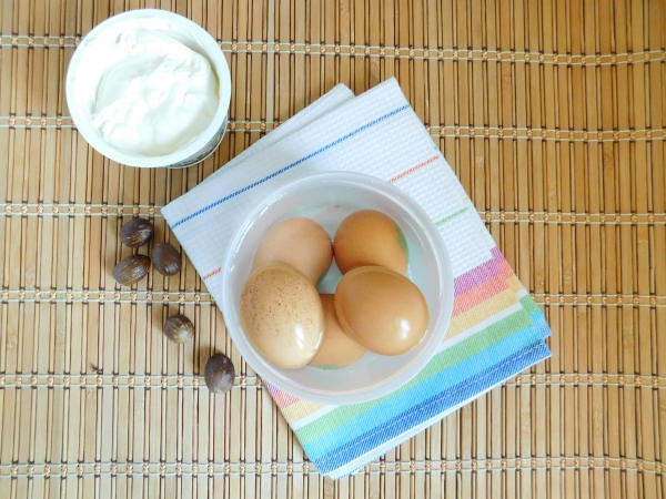 Ингредиенты для яиц-кокот с красной икрой