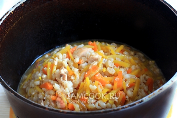 Сварить плов с перловкой